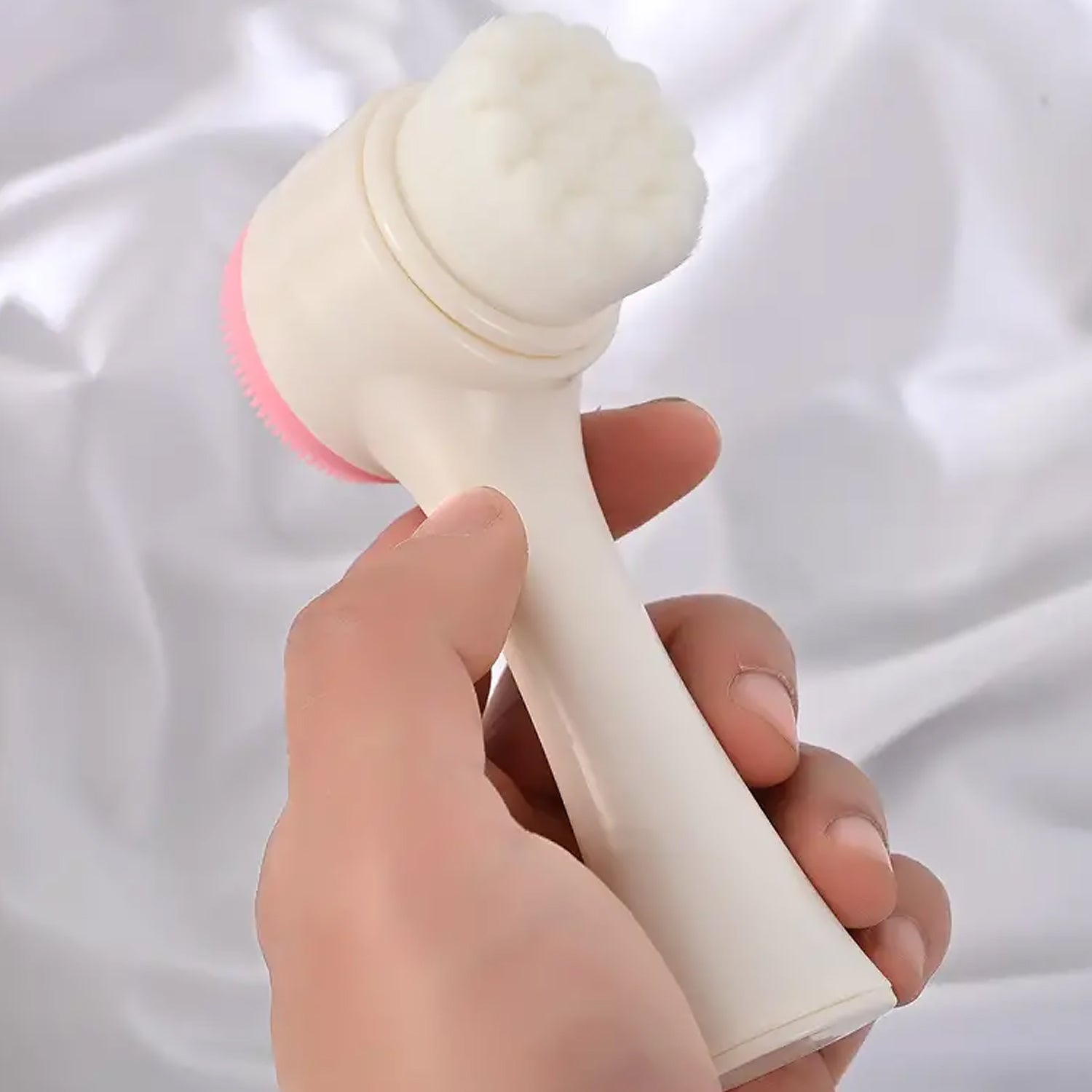 12955 2 in 1 Facial Brush Cleansing | Manual Face Scrubber | Silicone Double-Sided Face Wash Brush for Sensitive, Delicate, Dry Skin (1 Pc) 12955 2 in 1 Facial Brush Cleansing | Manual Face Scrubber | Silicone Double-Sided Face Wash Brush for Sensitive, Delicate, Dry Skin (1 Pc)